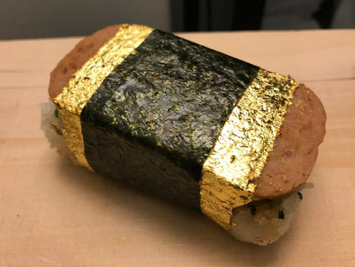 You Can Now Get Bougie SPAM Musubis Wrapped In Edible Gold