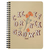 CA Grown Poppies Cream Spiral Notebook-CA LIMITED