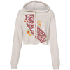 CA State With Poppies Cropped Hoodie-CA LIMITED