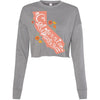 CA State With Poppies Cropped Sweater-CA LIMITED