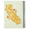 CA State with Poppies Light Green Spiral Notebook-CA LIMITED