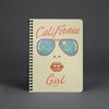 California Girl Glasses Cream Spiral Notebook-CA LIMITED
