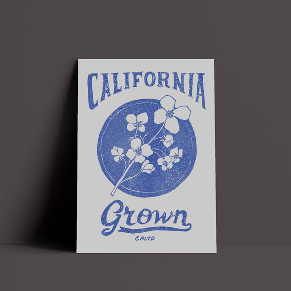 California Grown Circle Grey Poster-CA LIMITED