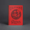 California Grown Circle Red Spiral Notebook-CA LIMITED