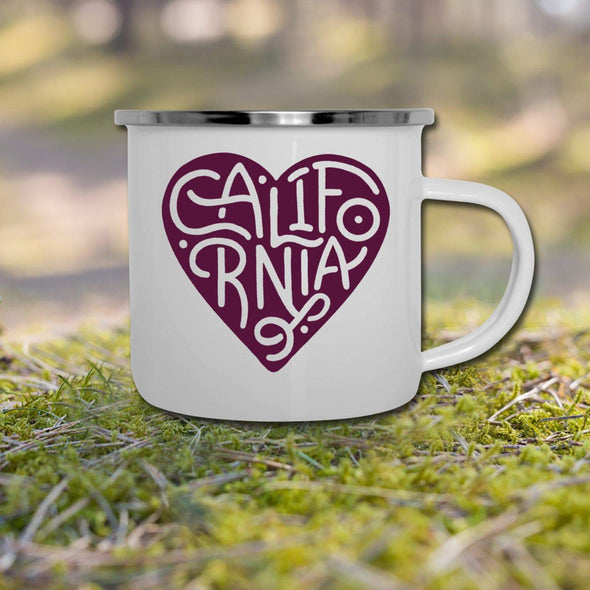 California Heart Purple Camper Mug-CA LIMITED