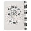 California Is For Dreamers Light Grey Spiral Notebook-CA LIMITED