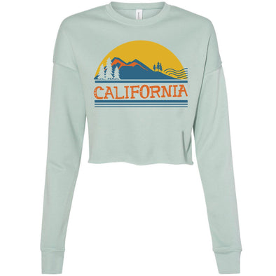 California Mountains Cropped Sweater-CA LIMITED
