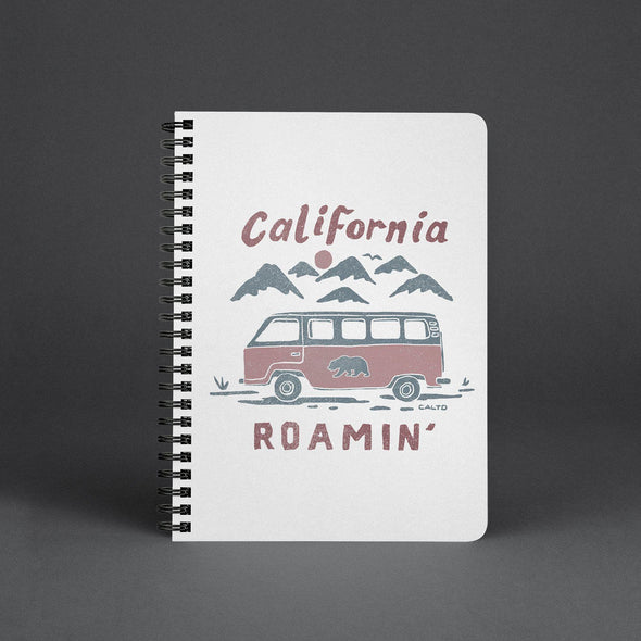 California Roamin White Spiral Notebook-CA LIMITED