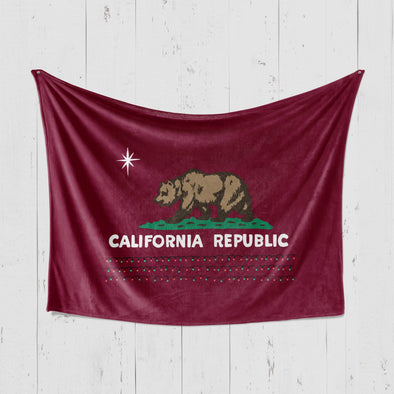 Christmas California Republic Red Blanket-CA LIMITED