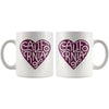 Curvy Heart Purple Mug-CA LIMITED