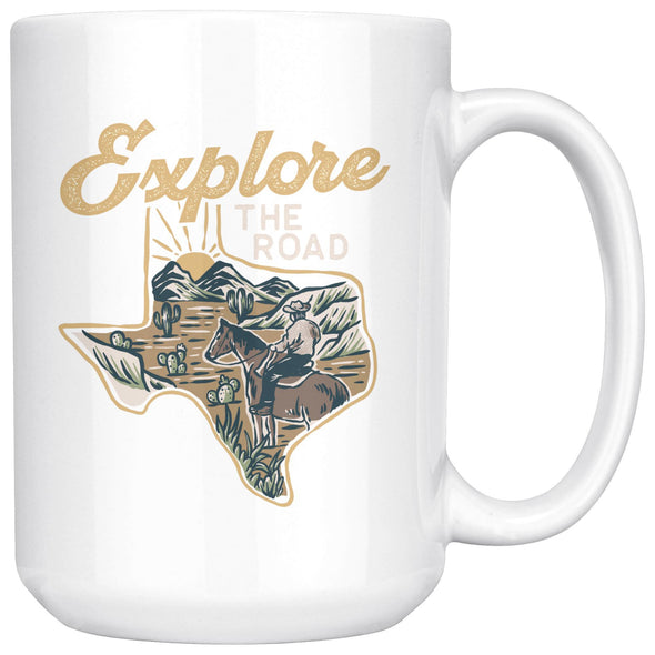 Explore the Road Texas Ceramic Mug-CA LIMITED