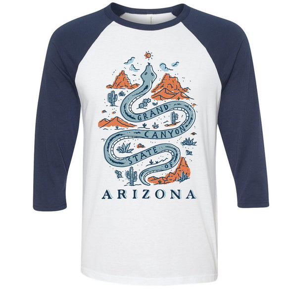 Grand Canyon Snake Arizona Baseball Tee-CA LIMITED