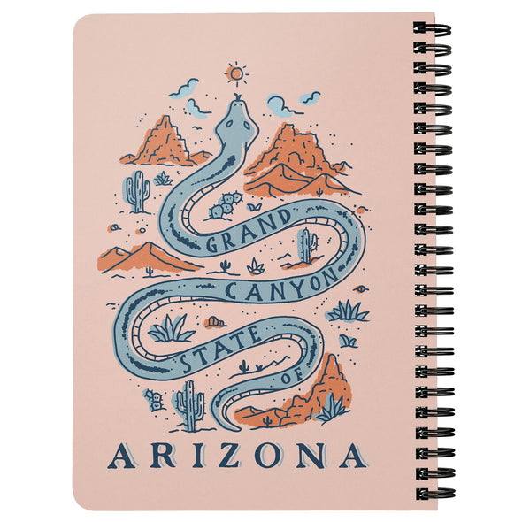 Grand Canyon Snake Arizona Peach Notebook-CA LIMITED