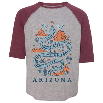 Grand Canyon Snake Arizona Youth Baseball Tee-CA LIMITED