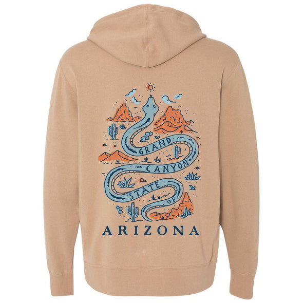 Grand Canyon Snake Arizona Zipper Hoodie-CA LIMITED