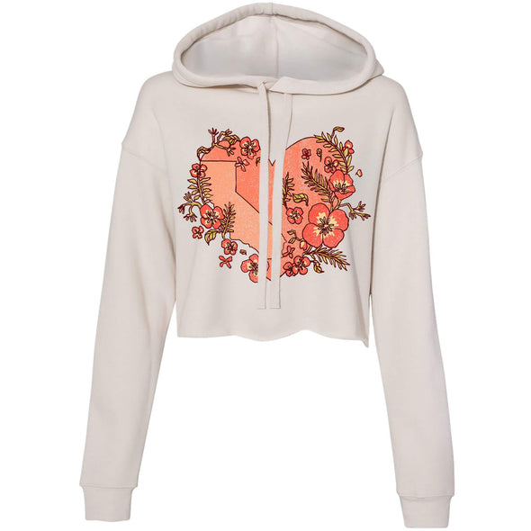Heart State Cropped Hoodie-CA LIMITED