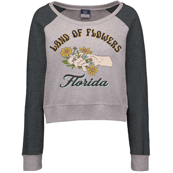 Land of Flowers Florida Cropped Sweatshirt