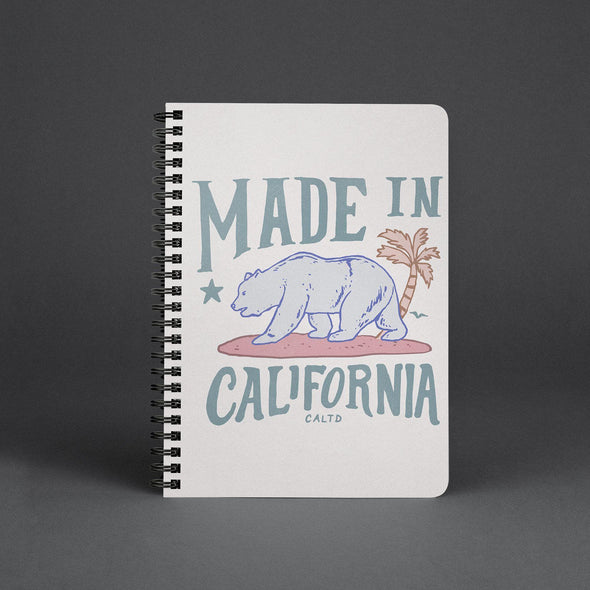 Made in California Off White Spiral Notebook-CA LIMITED