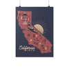 Map CA Love Navy Poster-CA LIMITED