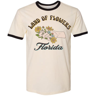 Land of Flowers Florida Ringer Tee