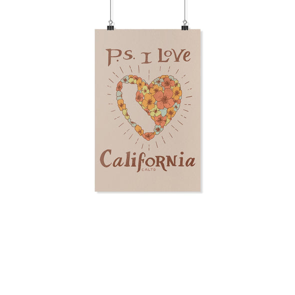 P.S. I Love California Cream Poster-CA LIMITED