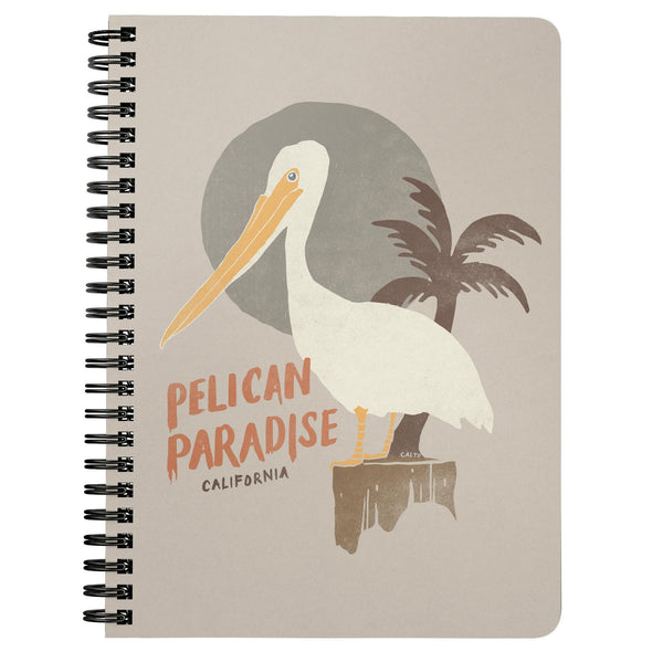 Pelican Paradise Cream Spiral Notebook-CA LIMITED