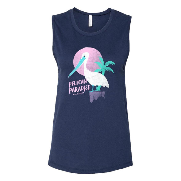 Pelican Paradise Navy Muscle Tank-CA LIMITED