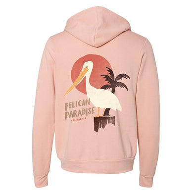Pelican Paradise Peach Zipper Hoodie-CA LIMITED