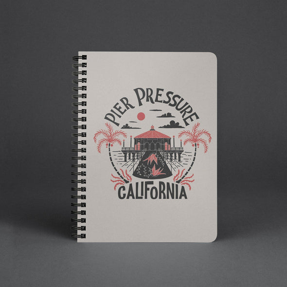 Pier Pressure Grey Spiral Notebook-CA LIMITED