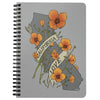 Poppy CA Love Grey Spiral Notebook-CA LIMITED