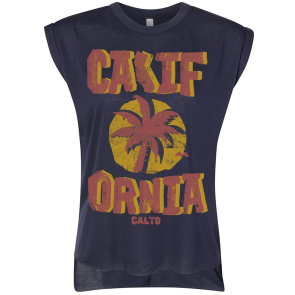 Sunset CA Love Rolled Sleeve Tank-CA LIMITED