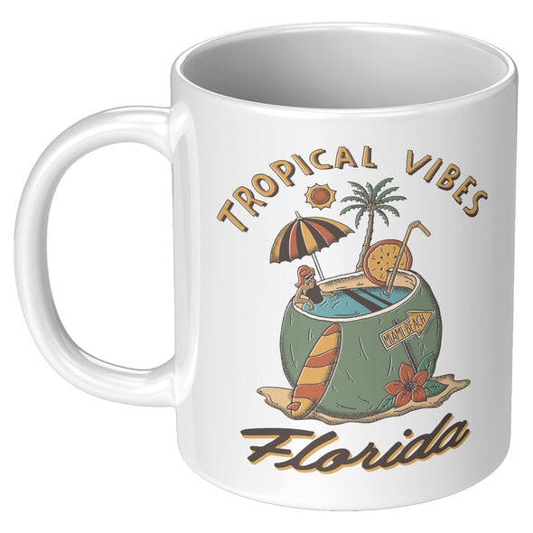Tropical Vibes Florida Ceramic Mugs