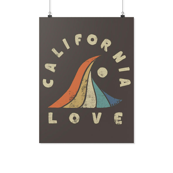 Wave CA Love Warm Charcoal Poster-CA LIMITED