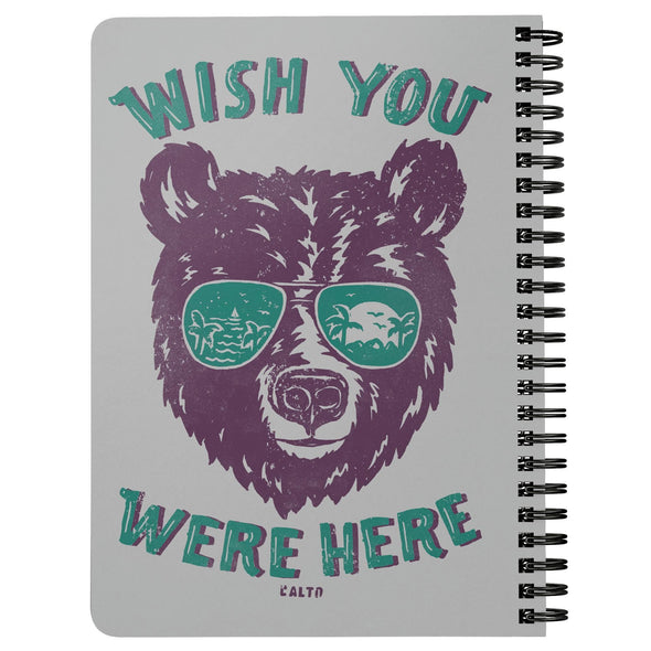Wish Bear Grey Spiral Notebook-CA LIMITED