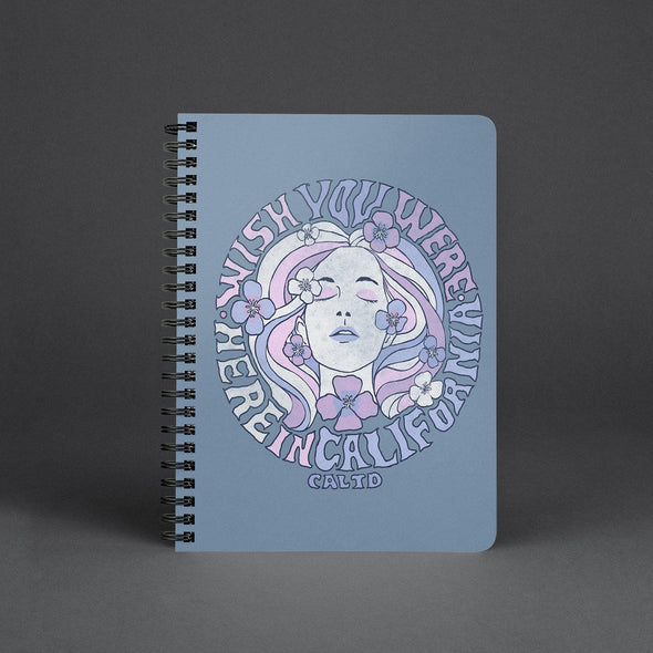 Wish Girl Blue Spiral Notebook-CA LIMITED