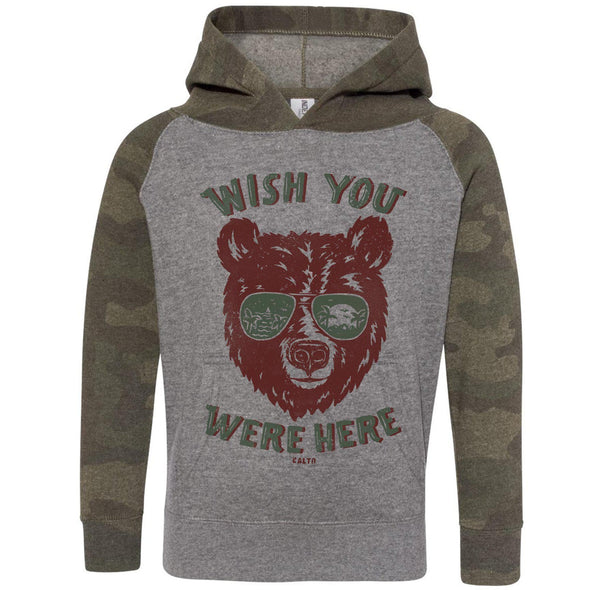 Wish You Were Here Ranglan Toddlers Hoodie-CA LIMITED