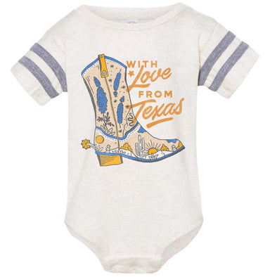 With Love TX Stripes Baby Onesie-CA LIMITED
